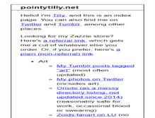 Tablet Screenshot of pointytilly.net